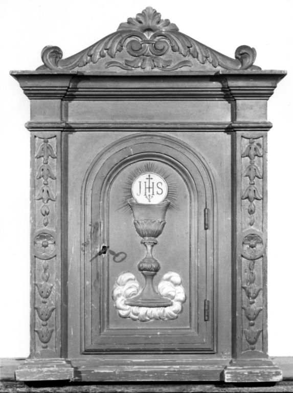 tabernacolo - a frontale architettonico - ambito viterbese (inizio sec. XIX)