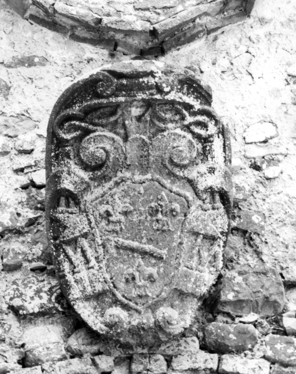 stemma di Pier Giacomo Monaldeschi (rilievo) - manifattura viterbese (fine sec. XVII)