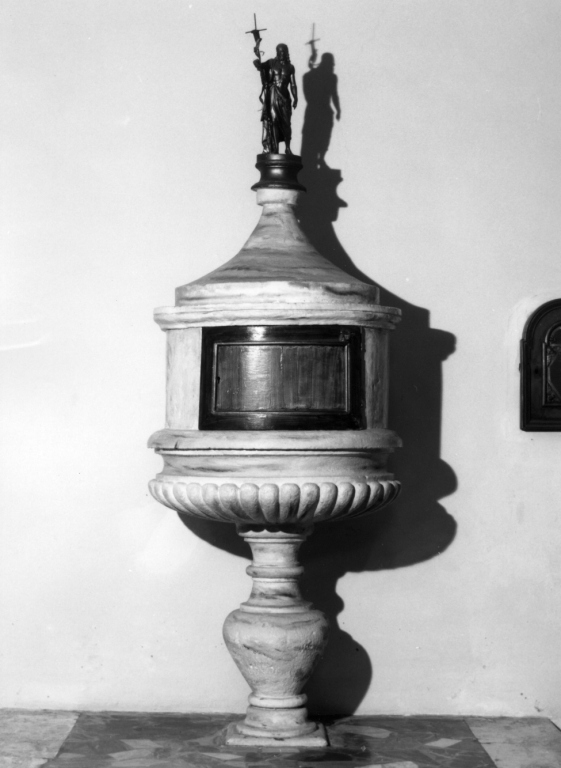 fonte battesimale - a fusto - ambito laziale (sec. XIX)