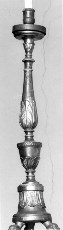 candeliere d'altare, serie - manifattura laziale (sec. XIX)