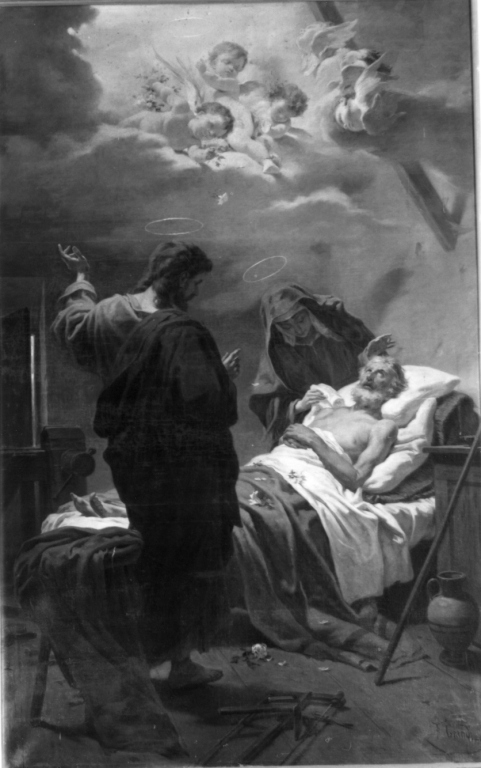 morte di San Giuseppe (dipinto) di Grandi Francesco (sec. XIX)