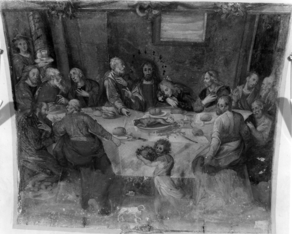 ultima cena (dipinto) - ambito senese (sec. XVII)