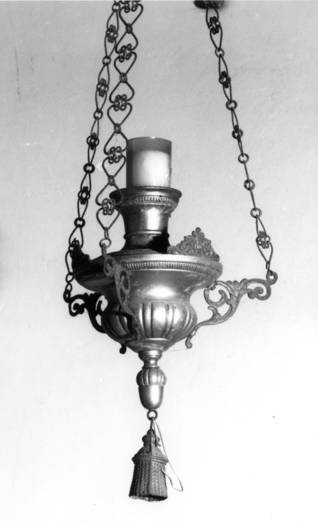 lampada pensile a vaso - ambito laziale (fine sec. XIX)