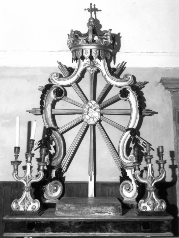 tronetto per esposizione eucaristica - ambito viterbese (sec. XIX)