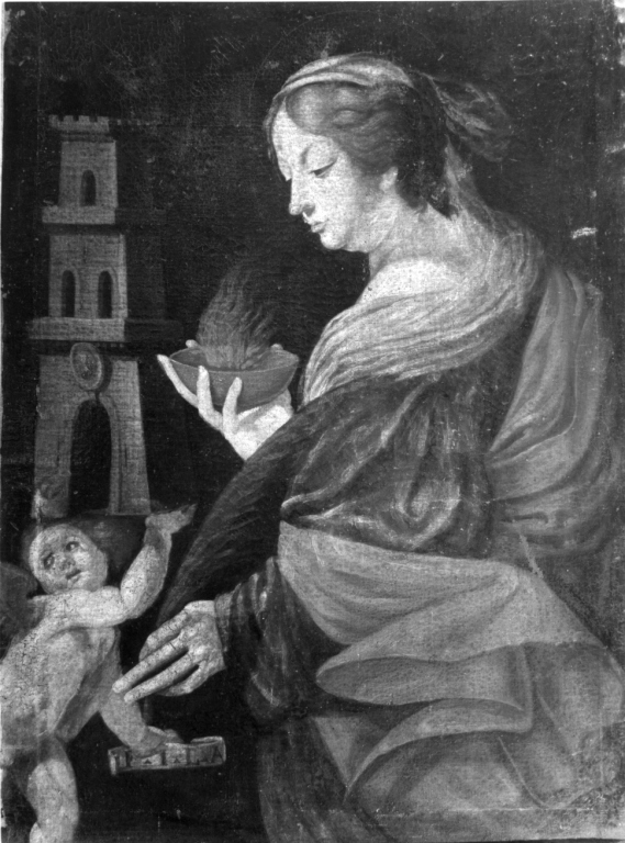 santa Barbara (dipinto) - ambito senese (sec. XVII)