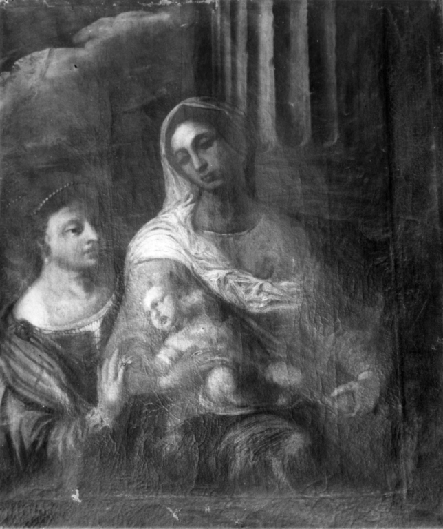 matrimonio mistico di Santa Caterina d'Alessandria (dipinto) - ambito Italia settentrionale (seconda metà sec. XVI)