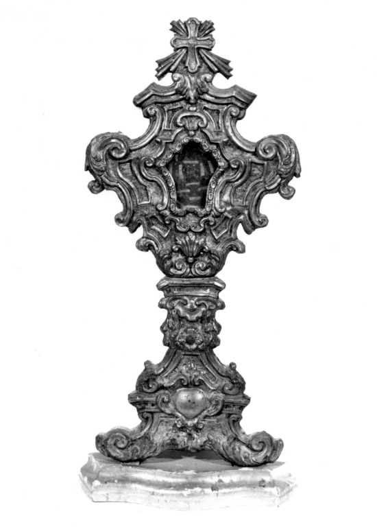 reliquiario - a ostensorio - bottega romana (fine/inizio secc. XVII/ XVIII)