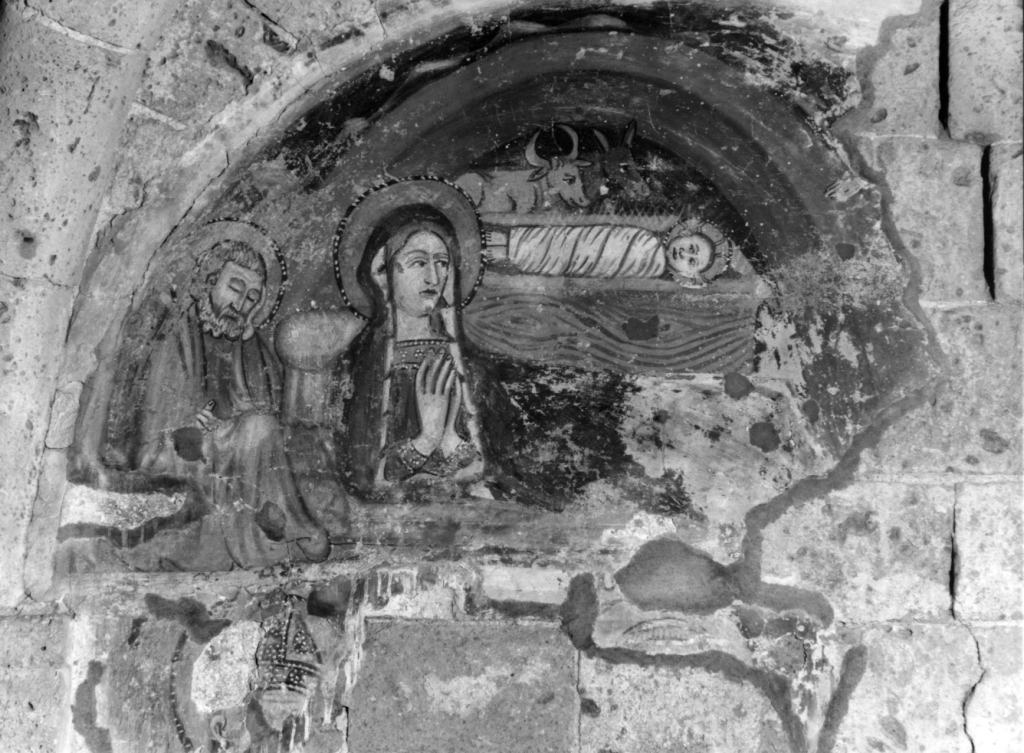 natività di Gesù (dipinto) - ambito laziale (seconda metà sec. XIV)