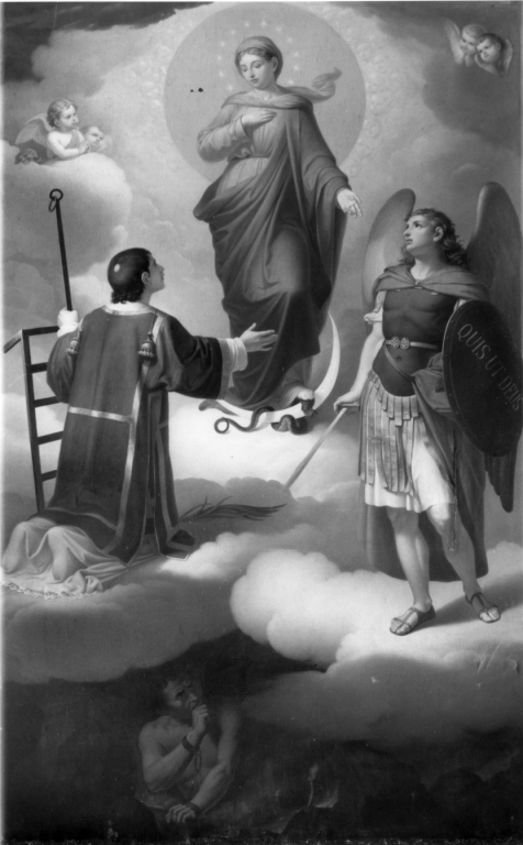 Madonna Immacolata e Santi (dipinto) di Pacelli Vicenzo (sec. XIX)