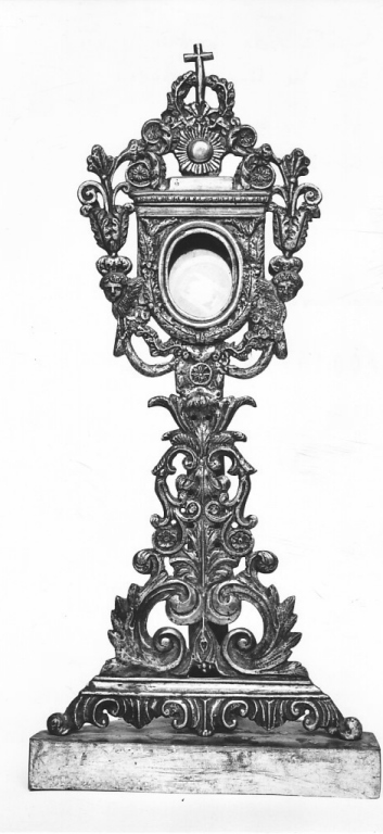 reliquiario - a ostensorio - ambito laziale (sec. XIX)