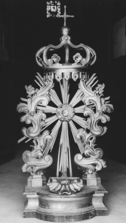 tronetto per esposizione eucaristica - ambito laziale (seconda metà sec. XIX)