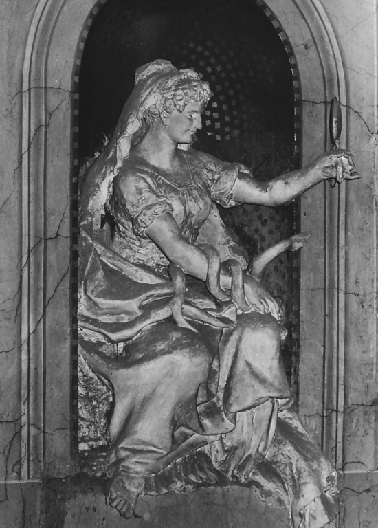 personificazione della Prudenza (scultura, ciclo) di Fontana Luigi (sec. XIX)