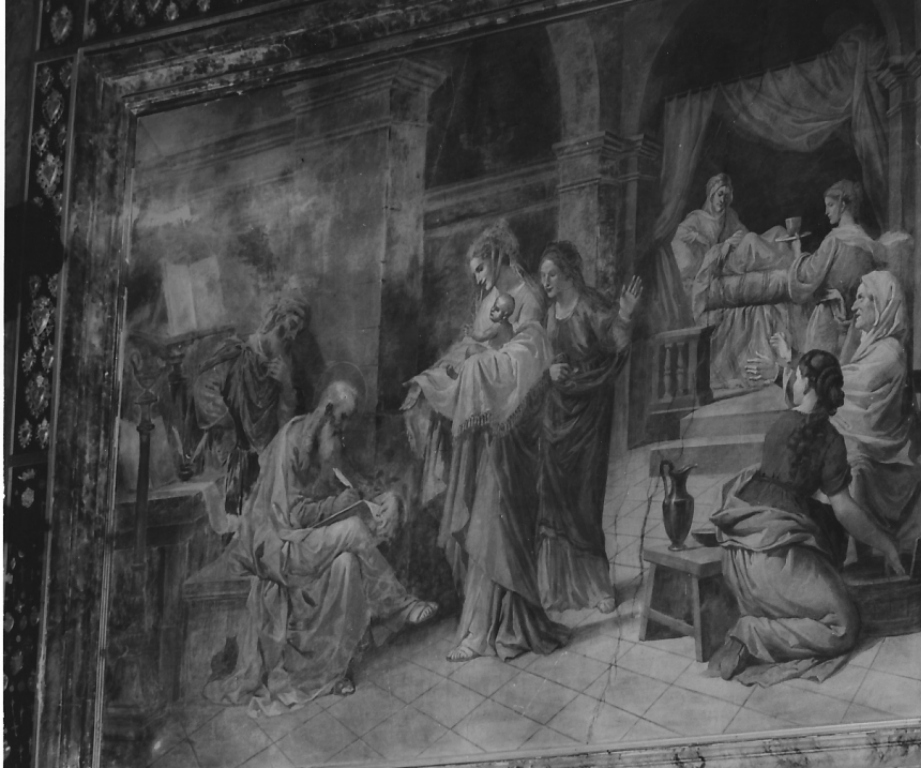 nascita di San Giovanni Battista (dipinto, ciclo) di Fontana Luigi (sec. XIX)