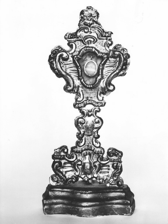 reliquiario - a ostensorio - ambito laziale (inizio sec. XVIII)