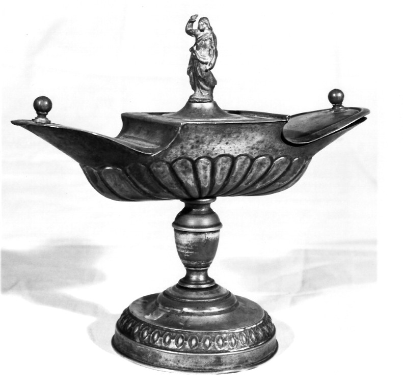 navicella portaincenso - a lucerna - ambito laziale (seconda metà sec. XIX)