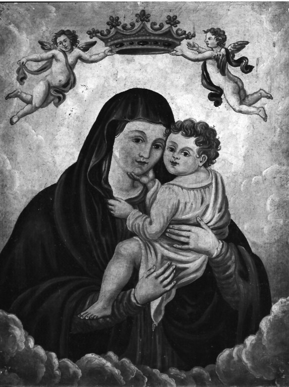 Madonna con Bambino (stendardo processionale) - ambito laziale (fine sec. XVIII)