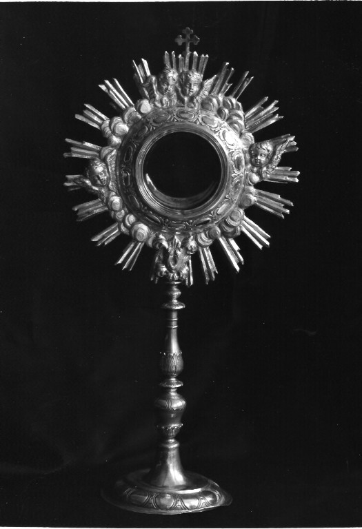 ostensorio - a raggiera - ambito romano (sec. XVIII)