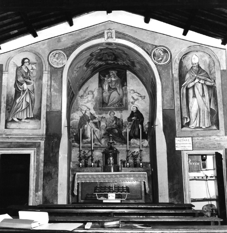 Madonna con Bambino Santi e Dio Padre (dipinto) - ambito laziale (sec. XVI)