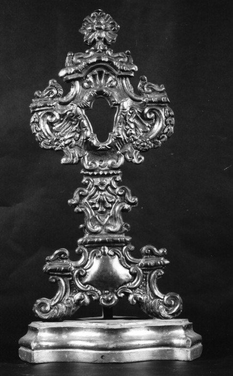 reliquiario - a ostensorio - ambito laziale (sec. XVIII)