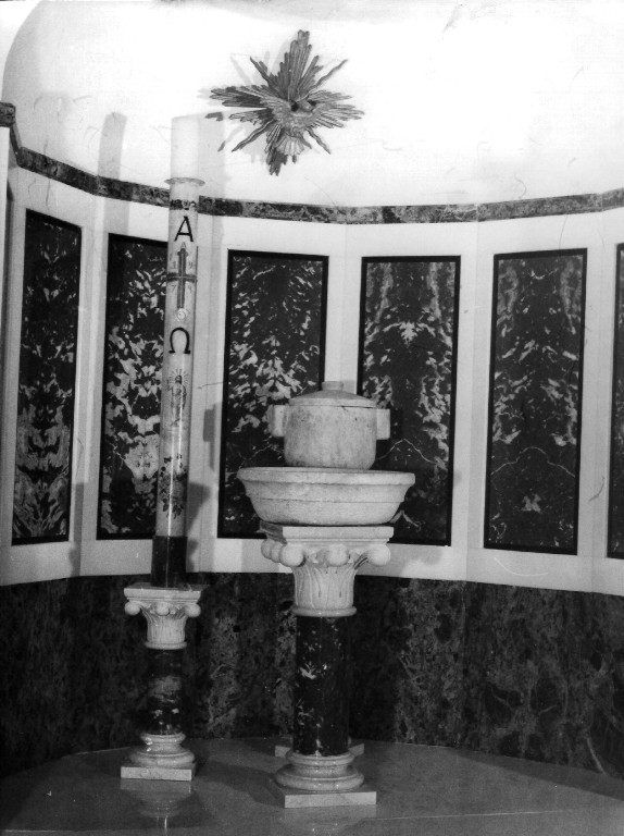 fonte battesimale - ambito laziale (fine sec. XVI, sec. XIX)