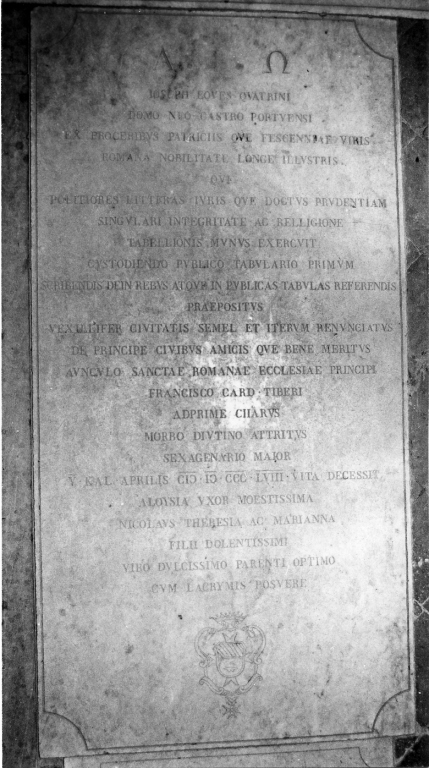 lapide commemorativa - ambito laziale (sec. XIX)