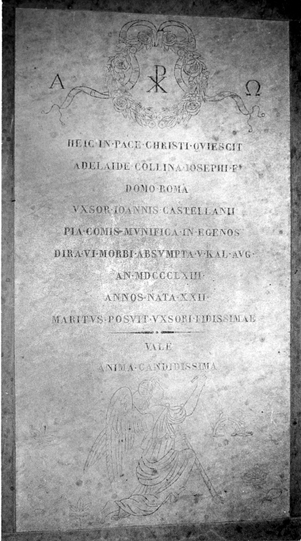 lapide tombale - ambito laziale (sec. XIX)