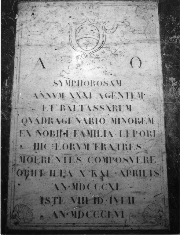 lapide commemorativa - ambito laziale (sec. XIX)