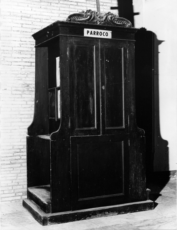 confessionale - manifattura laziale (fine sec. XIX)