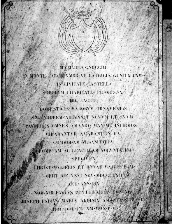 lapide commemorativa - ambito laziale (sec. XIX)