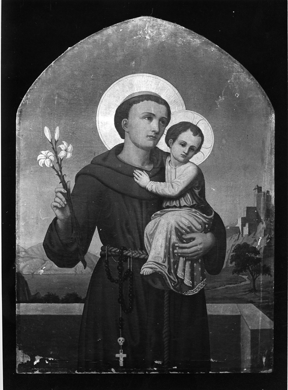 Sant'Antonio da Padova col Bambino (dipinto) - ambito romano (fine/inizio secc. XIX/ XX)