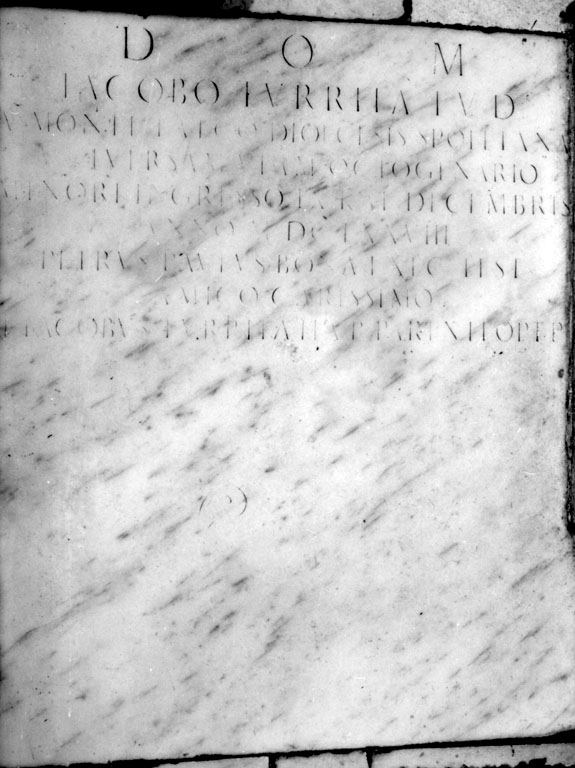 lapide tombale - ambito romano (sec. XVII)