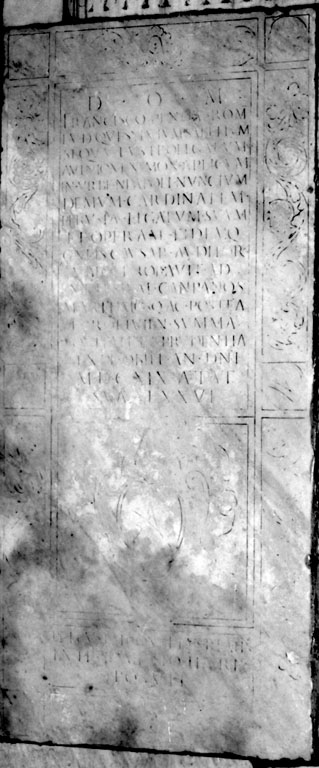 lapide tombale - ambito romano (sec. XVII)