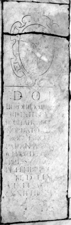 lapide tombale - ambito romano (sec. XVI)