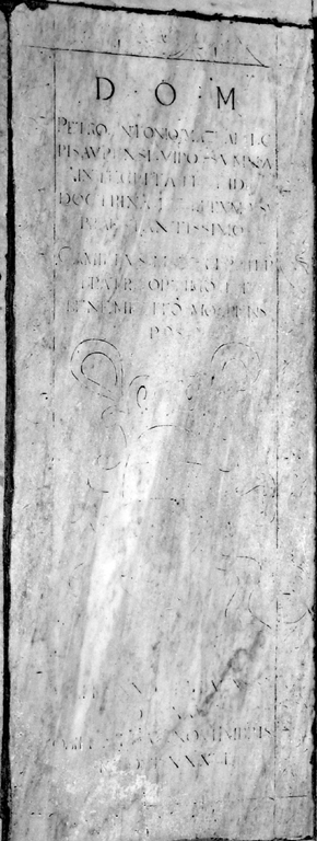 lapide tombale - ambito romano (sec. XVI)