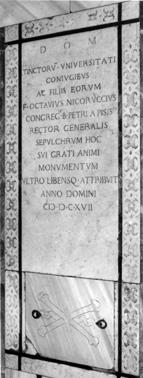 lapide tombale - ambito romano (sec. XVII)