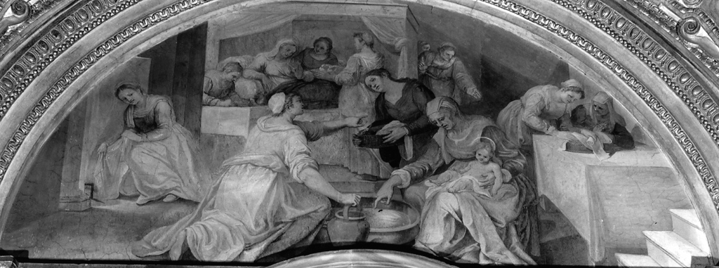 nascita di Maria Vergine (dipinto) di Ricci Giovanni Battista (sec. XVII)