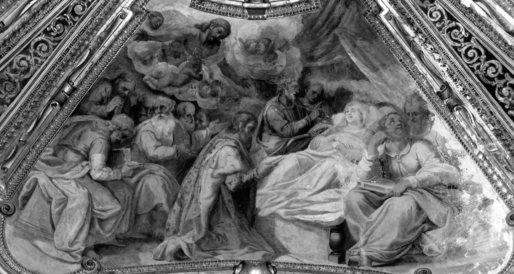 transito della Madonna (dipinto) di Ricci Giovanni Battista (sec. XVII)