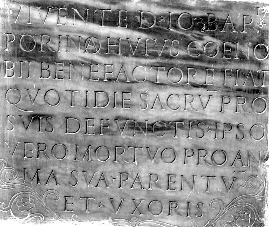 lapide - ambito romano (fine/inizio secc. XVI/ XVII)