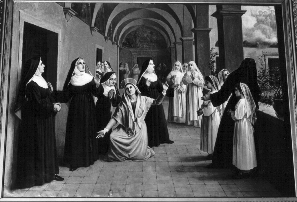 visione di Santa Rita (dipinto) di Troja Tito (sec. XX)