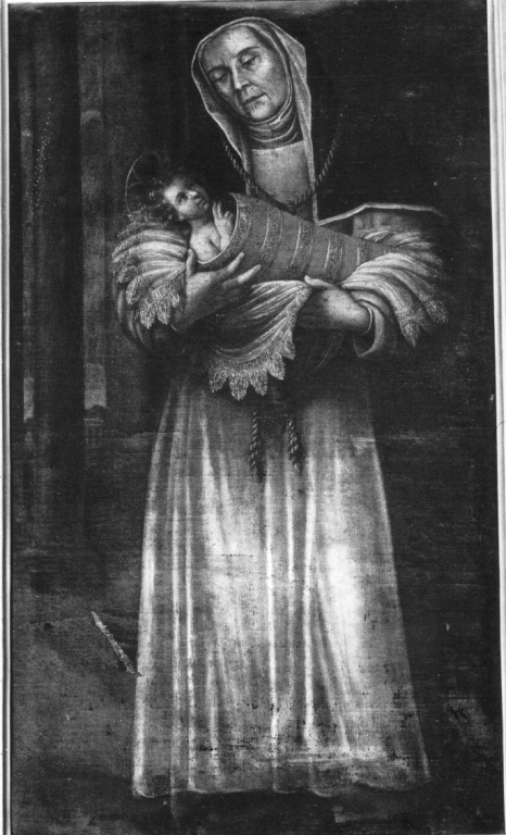 badessa agostiniana con Gesù Bambino (dipinto) - ambito romano (primo quarto sec. XVI)