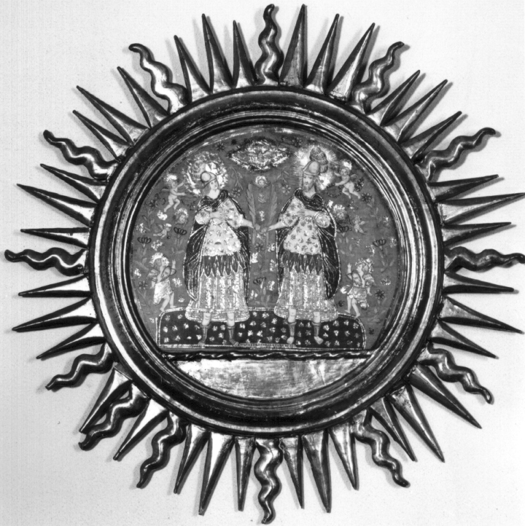 Santi Quattro Coronati (decorazione a ricamo e dipinta) - ambito siciliano (sec. XIX)