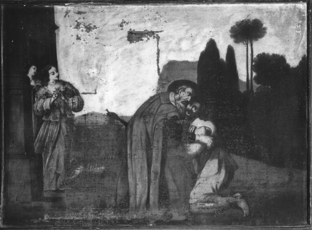 ritorno del figliol prodigo (dipinto) - ambito Italia centrale (inizio sec. XVII)