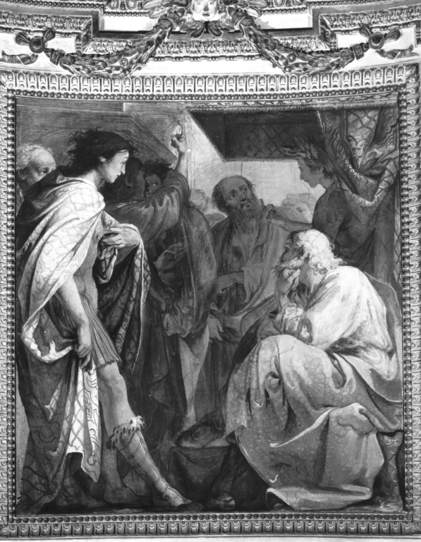 Diocleziano ordina la statua di Esculapio (dipinto) di Mannozzi Giovanni detto Giovanni da San Giovanni (sec. XVII)