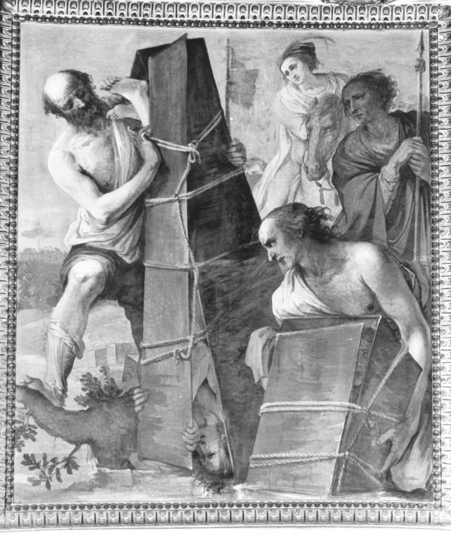 Niceta cala gli scultori nelle acque del fiume (dipinto) di Mannozzi Giovanni detto Giovanni da San Giovanni (sec. XVII)