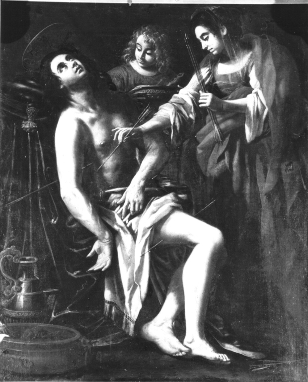 San Sebastiano curato da Irene e da Lucina (dipinto) di Baglione Giovanni (sec. XVII)
