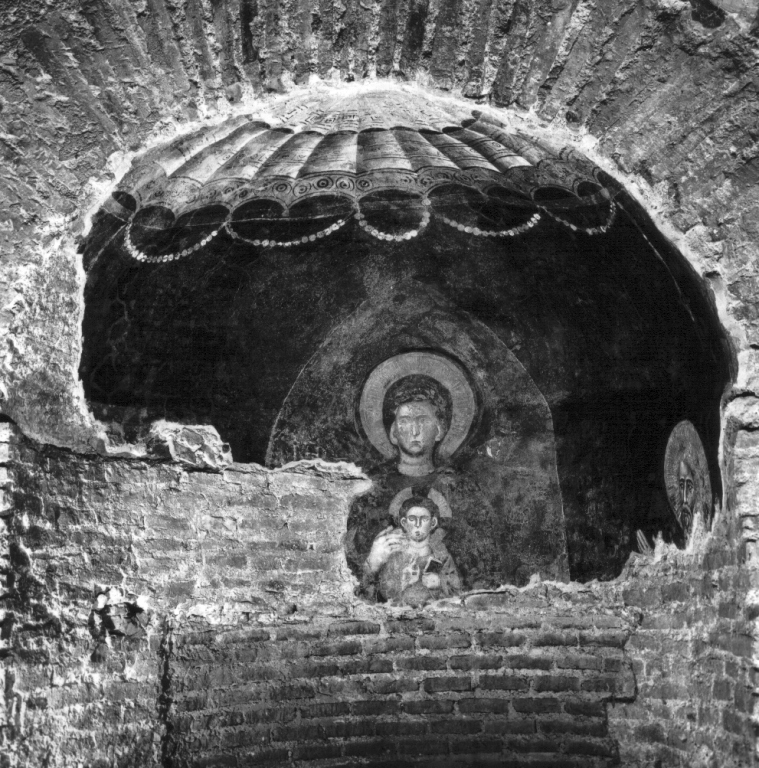 Madonna con Bambino e Santo (dipinto) - ambito romano (fine/inizio secc. XII/ XIII)