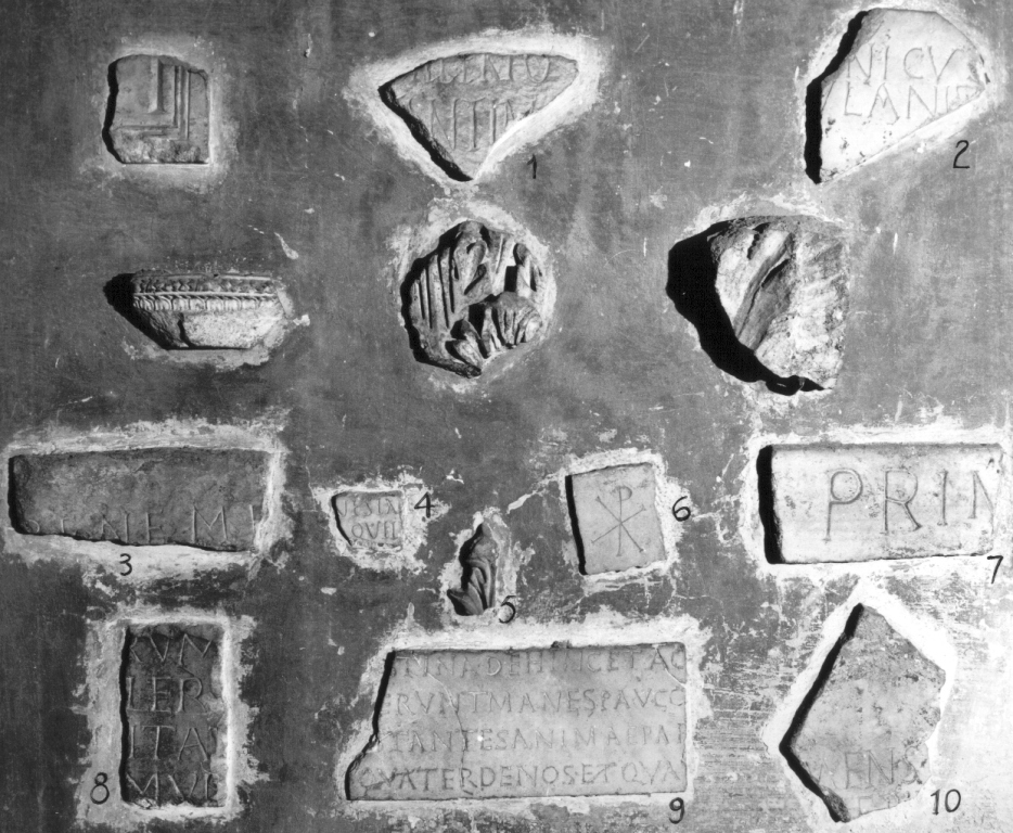 lapide tombale, frammento - ambito romano (sec. IV)