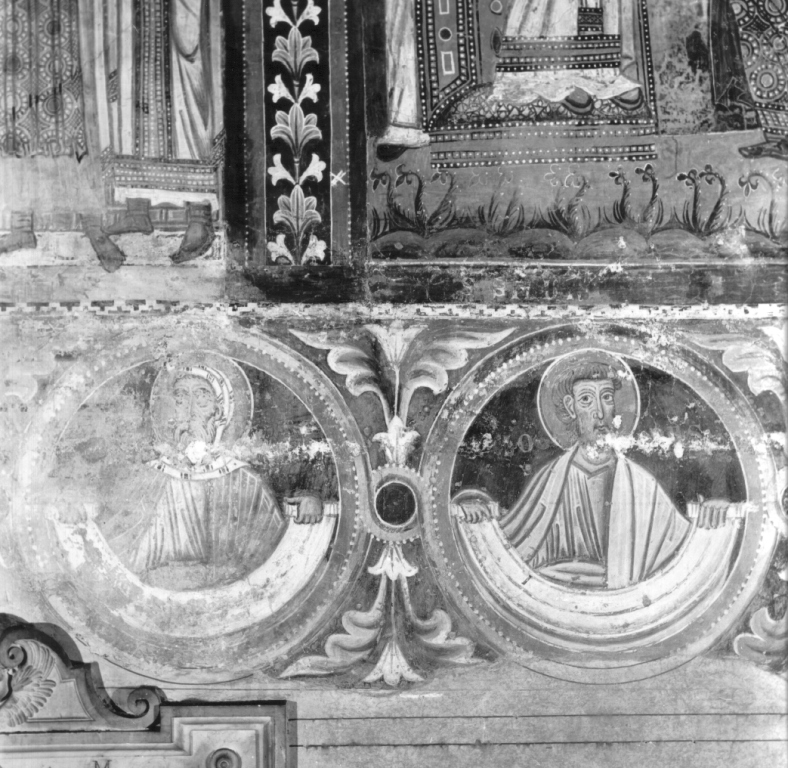 profeta in clipeo (dipinto) - ambito romano (sec. XIII)