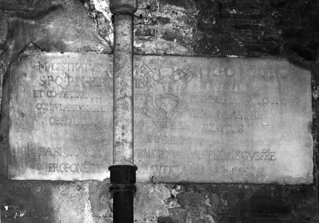 lapide - ambito laziale (sec. XVIII)