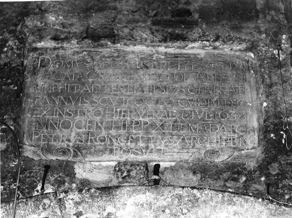 lapide - ambito laziale (sec. XVII)